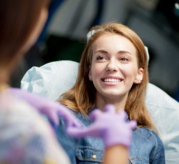 photo of Dr. Staniek With Patient